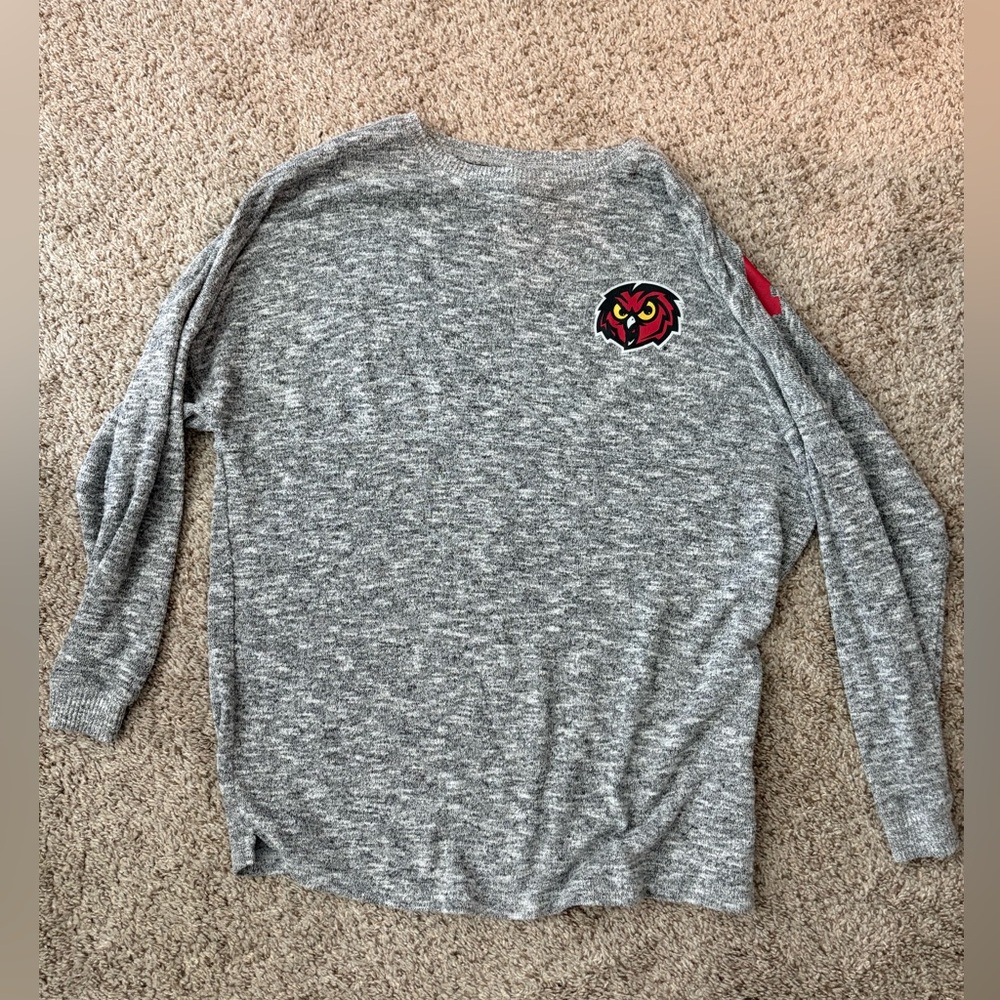 Temple University Heather Gray Knit Top